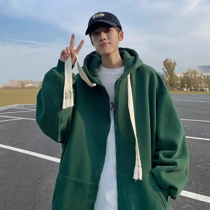 Cardigan Sweatshirt Men's Autumn Winter Heavyweight Oversize Trendy Brand Loose Plus Velvet Couple Tops Versatile Hooded Jacket
Cardigan Sweatshirt Men's Autumn Winter Heavyweight Oversize Trendy Brand Loose Plus Velvet Couple Tops Versatile Hooded Jacket