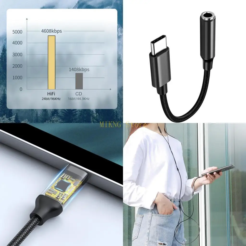 Type C to 3.5mm Headphone Jacks Adapter Portable Earphone Audios Adapter Cable for Mobile Phone USB C Braided Cable best sale
Type C to 3.5mm Headphone Jacks Adapter Portable Earphone Audios Adapter Cable for Mobile Phone USB C Braided Cable best sale