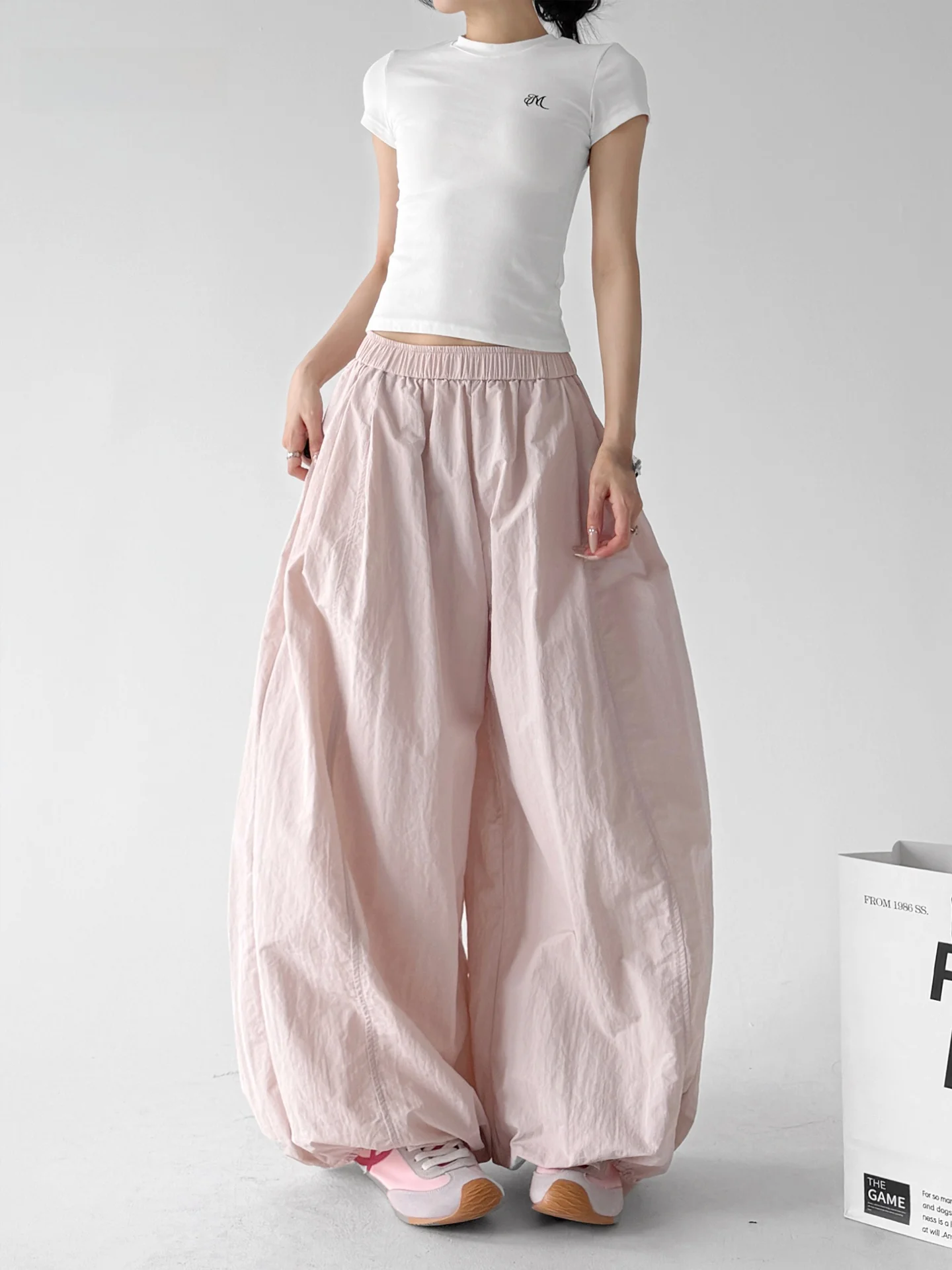 Trendy Street Dance Wide Leg Pants Women's Loose Casual Quick Dry Summer New Style Pink Slimming Drapey Feel Comfortable
Trendy Street Dance Wide Leg Pants Women's Loose Casual Quick Dry Summer New Style Pink Slimming Drapey Feel Comfortable