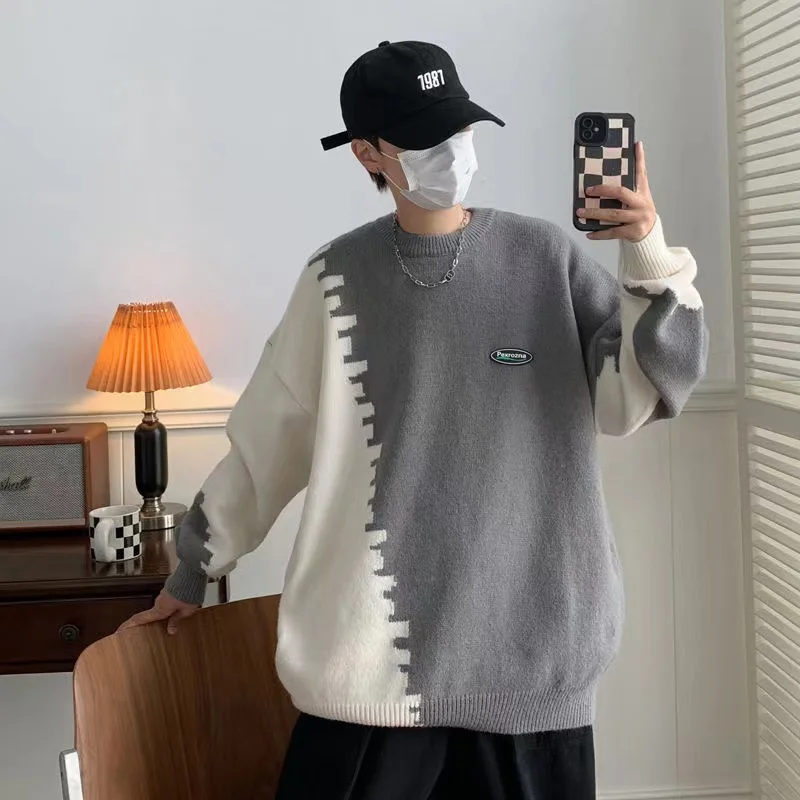 Loose Men's Sweater Large Size 300 Pou Autumn Winter Sli Knitted irt for Students Trendy Baseball Collar Diamond Pat...
Loose Men's Sweater Large Size 300 Pou Autumn Winter Sli Knitted irt for Students Trendy Baseball Collar Diamond Pat...