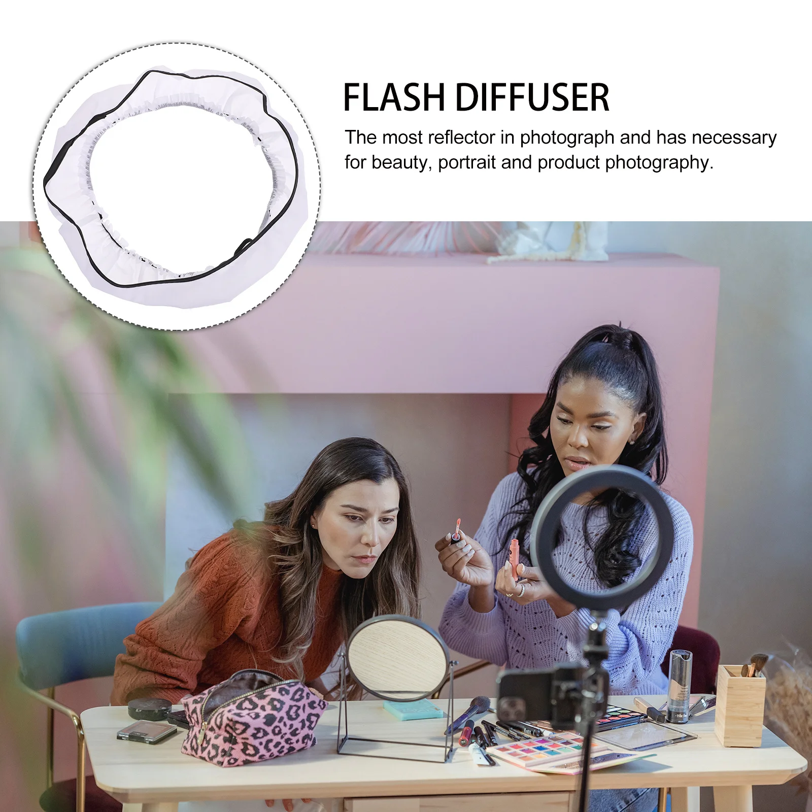 14 Inch Foldable Ring Flash Diffuser Portable Nylon White Reflector for Beauty Portrait Photography Flash Diffuser
14 Inch Foldable Ring Flash Diffuser Portable Nylon White Reflector for Beauty Portrait Photography Flash Diffuser