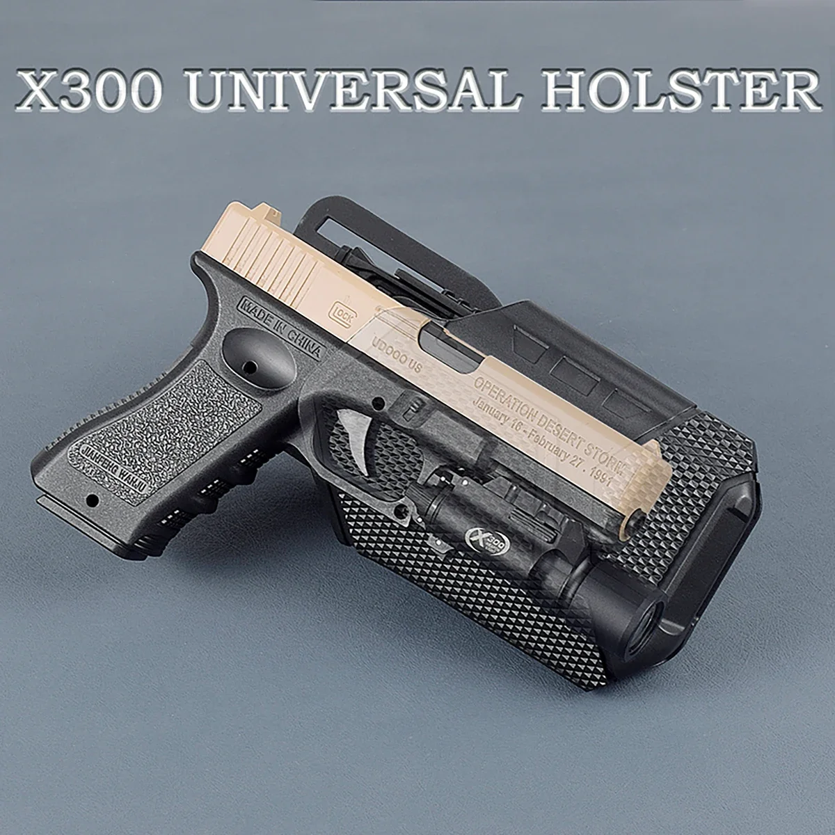 Тактическая универсальная кобура для пистолета Glock17 19 SIG с фонариком Surefire X300, легкие кобуры QLS для страйкбола
Тактическая универсальная кобура для пистолета Glock17 19 SIG с фонариком Surefire X300, легкие кобуры QLS для страйкбола