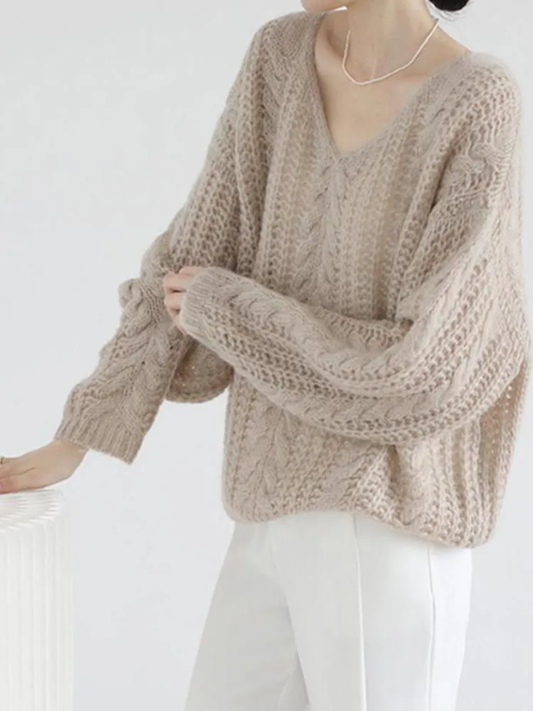 Ele V-Ne Long Sve ажурный трикотаж женский утягивающий однотонный свитер повседневный универсальный осенний свитер для поездок на работу
Ele V-Ne Long Sve ажурный трикотаж женский утягивающий однотонный свитер повседневный универсальный осенний свитер для поездок на работу