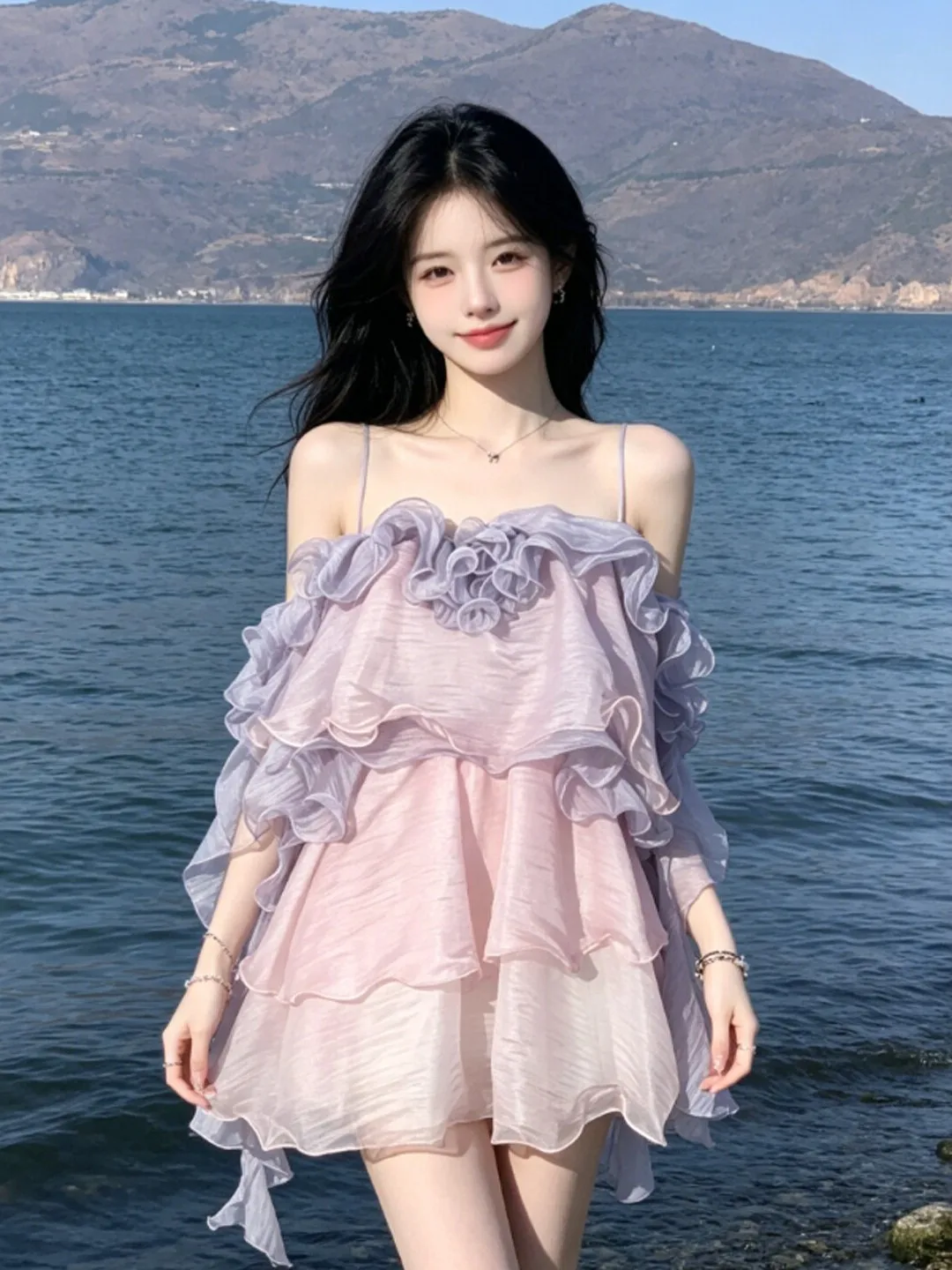 Gentle Wind Fairy Tale Short Puffy Skirt One Shoulder Dress Summer Cotton Soft Elastic Midi Dress for Women Girls
Gentle Wind Fairy Tale Short Puffy Skirt One Shoulder Dress Summer Cotton Soft Elastic Midi Dress for Women Girls