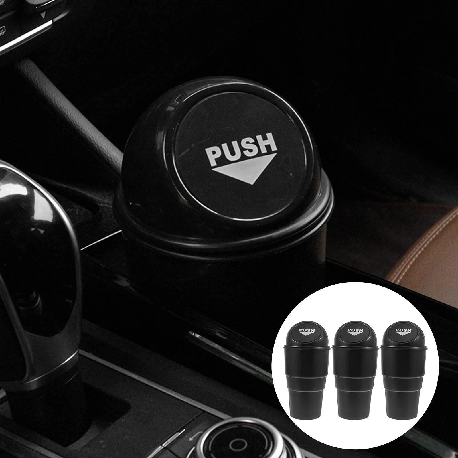 3 Pcs Car Trash Can Mini Round Container Lid Plastic Smooth Corners Waste ganizer Rubbish Holder Car Storage Box Garbage
3 Pcs Car Trash Can Mini Round Container Lid Plastic Smooth Corners Waste ganizer Rubbish Holder Car Storage Box Garbage