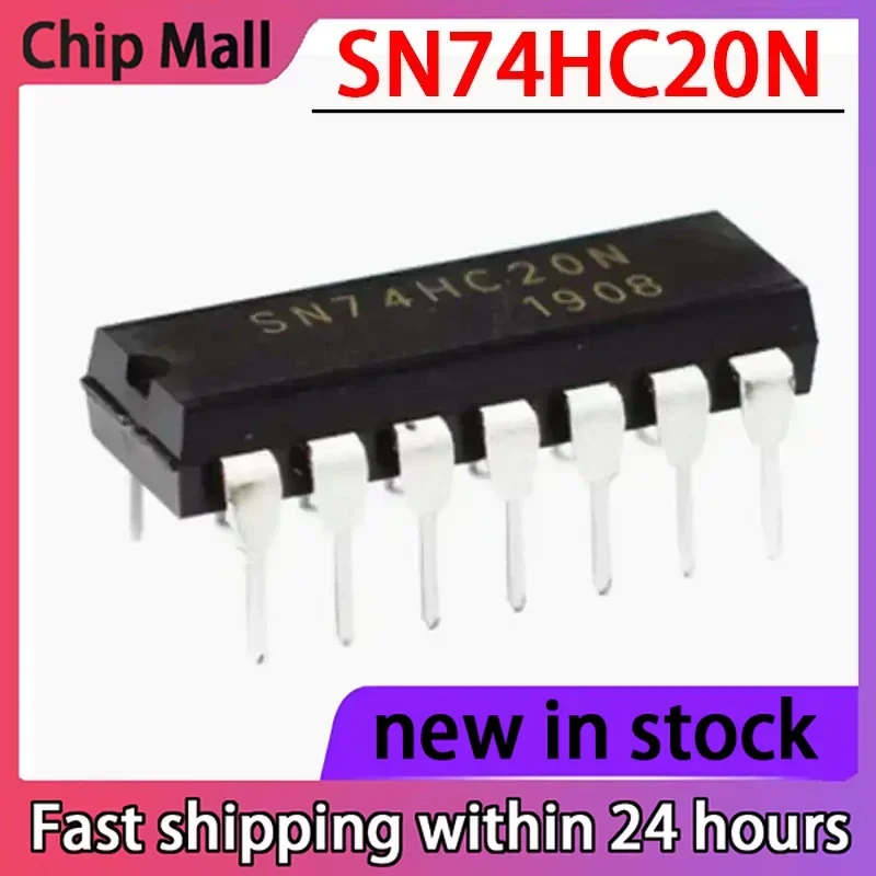 10PCS SN74HC20N 74HC20N DIP-14 Dual 4-input NAND Gate Chip New
10PCS SN74HC20N 74HC20N DIP-14 Dual 4-input NAND Gate Chip New