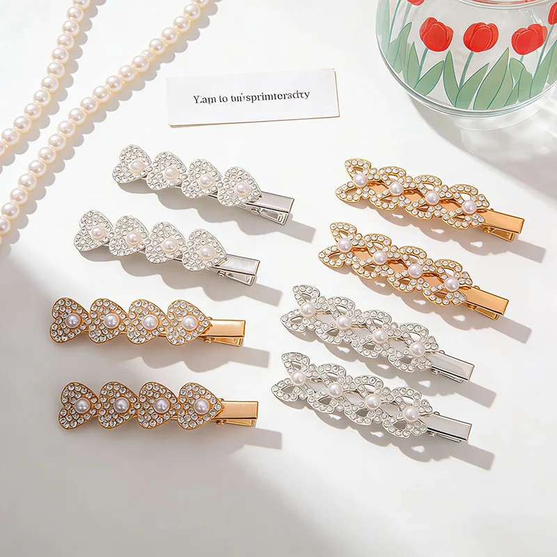 4PC Fashion Crystal with Pearl Flower Hair Side Clips Vintage Hairpin for Girls Women Korean Hair Accessories
4PC Fashion Crystal with Pearl Flower Hair Side Clips Vintage Hairpin for Girls Women Korean Hair Accessories