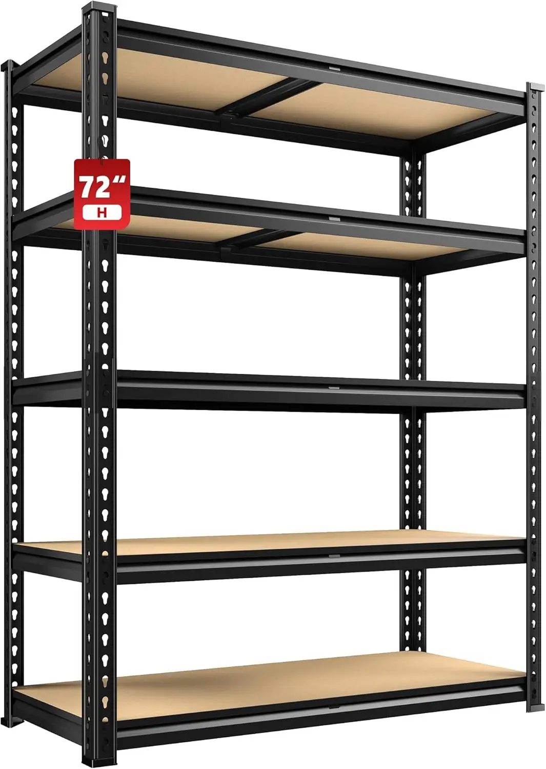 Heavy Duty 5-Tier Garage Shelving, Adjustable Storage Rack with 2020LBS Capacity, Black
Heavy Duty 5-Tier Garage Shelving, Adjustable Storage Rack with 2020LBS Capacity, Black