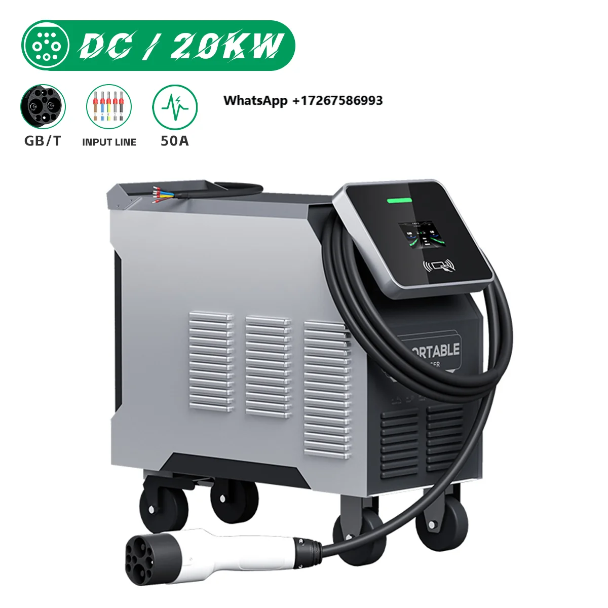 Portable Movable Gbt EV Charging Stations 20kw 380V Dc Fast Emergency Car Charging Station Carry- on EV Charger
Portable Movable Gbt EV Charging Stations 20kw 380V Dc Fast Emergency Car Charging Station Carry- on EV Charger