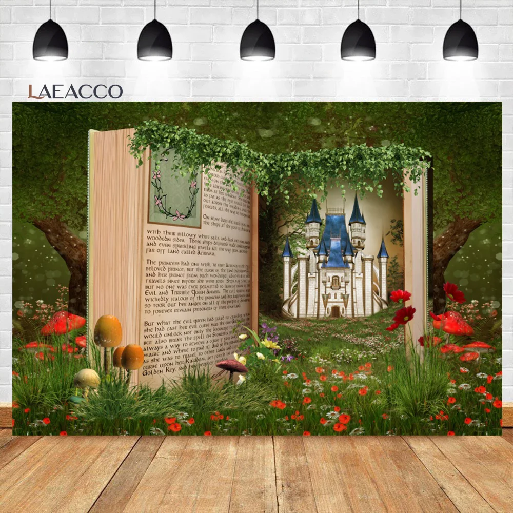 Laeacco Fairy Tale Book Photo Backdrop Enchanted Forest Flower Castle Girls Birthday Baby Shower Portrait Photography Background
Laeacco Fairy Tale Book Photo Backdrop Enchanted Forest Flower Castle Girls Birthday Baby Shower Portrait Photography Background