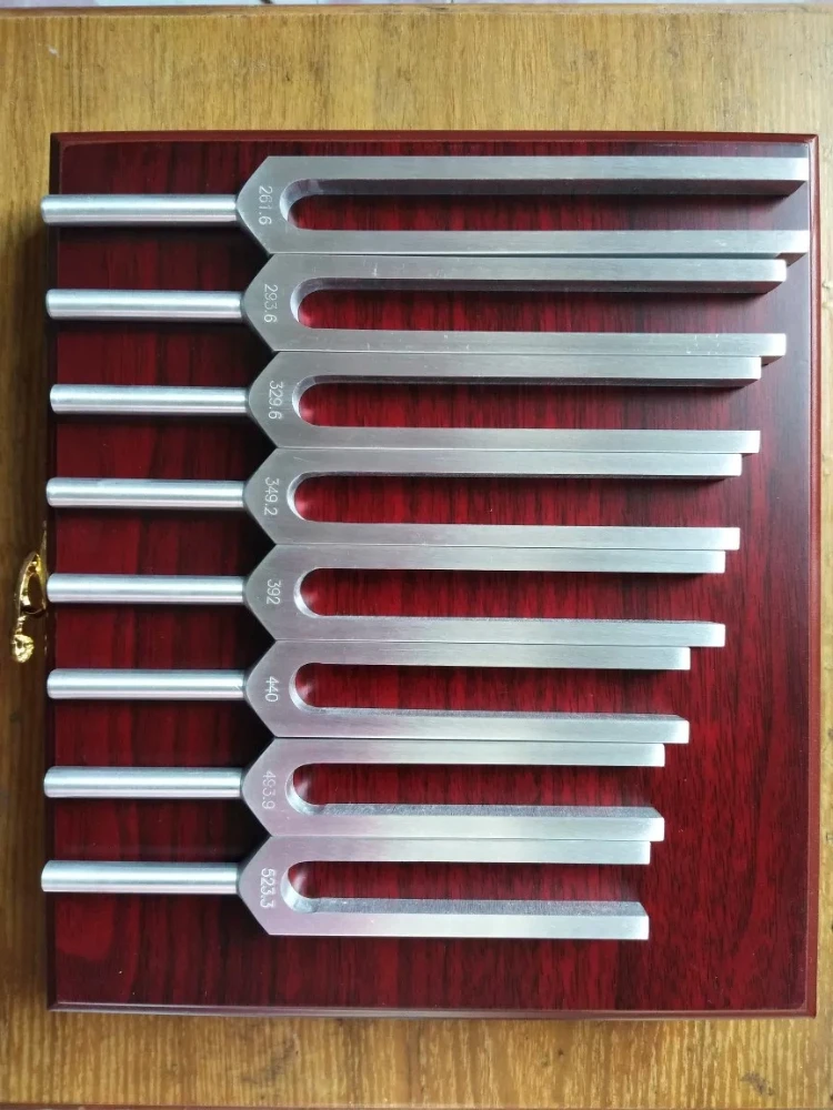 Aluminum Alloy Tuning Fork Set Standard Frequencies for Medical Sound Therapy 8pcs Tuning Forks Musical Instrument Percussion
Aluminum Alloy Tuning Fork Set Standard Frequencies for Medical Sound Therapy 8pcs Tuning Forks Musical Instrument Percussion