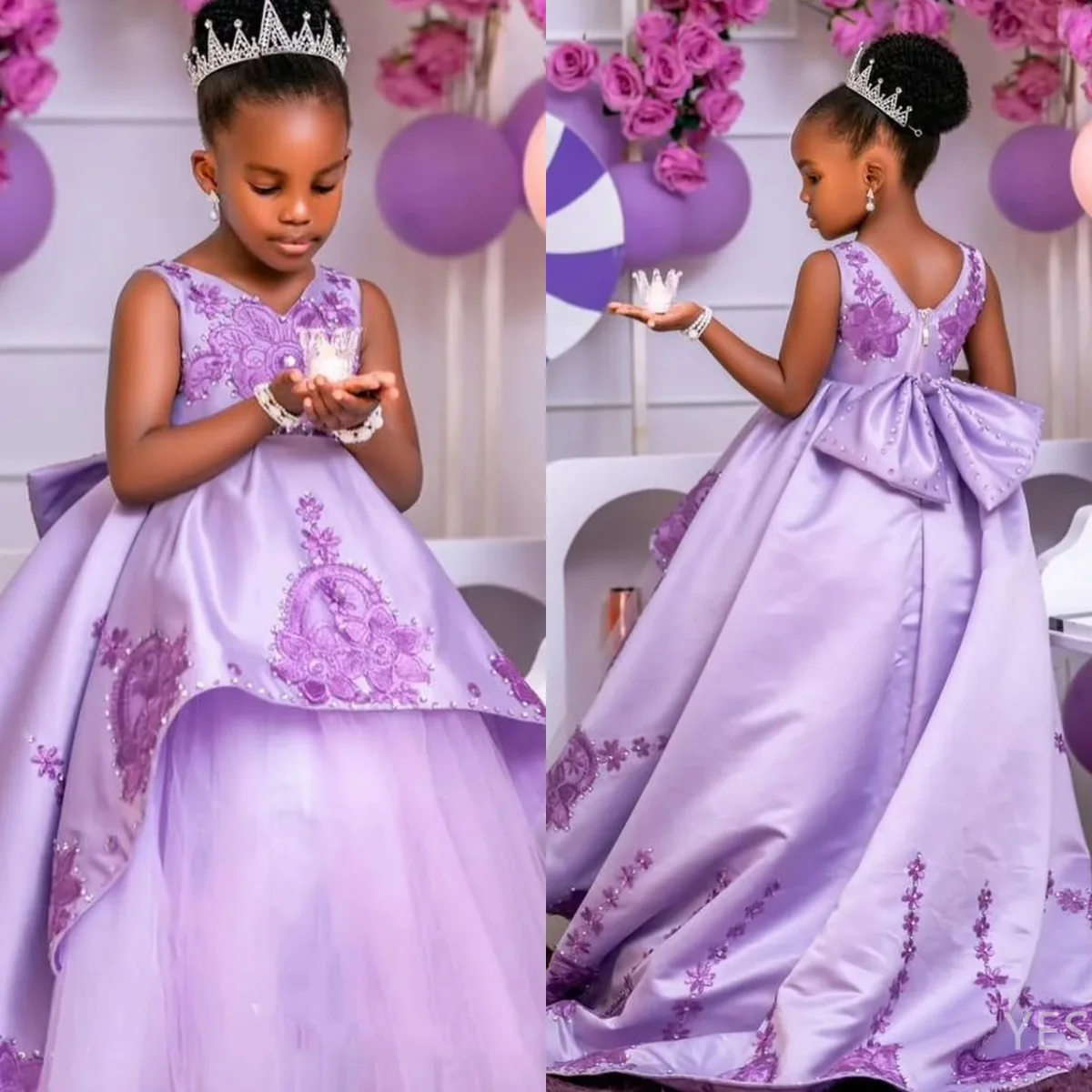 Purple Flower Girl Dresses Children Birthday Dress Rhinestones Beaded Lace Tiered Tulle Princess Kids Ball Gown Customized
Purple Flower Girl Dresses Children Birthday Dress Rhinestones Beaded Lace Tiered Tulle Princess Kids Ball Gown Customized