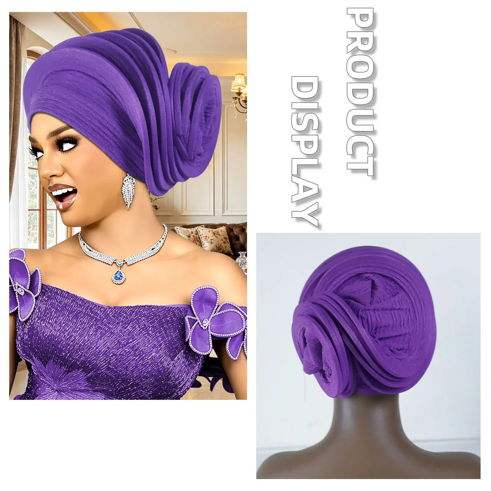 Muslim Hijab Hat Turban Cap Women African Auto Gele Headtie Head Wrap Nigerian Wedding Party Headgear Headpiece Already Made New
Muslim Hijab Hat Turban Cap Women African Auto Gele Headtie Head Wrap Nigerian Wedding Party Headgear Headpiece Already Made New