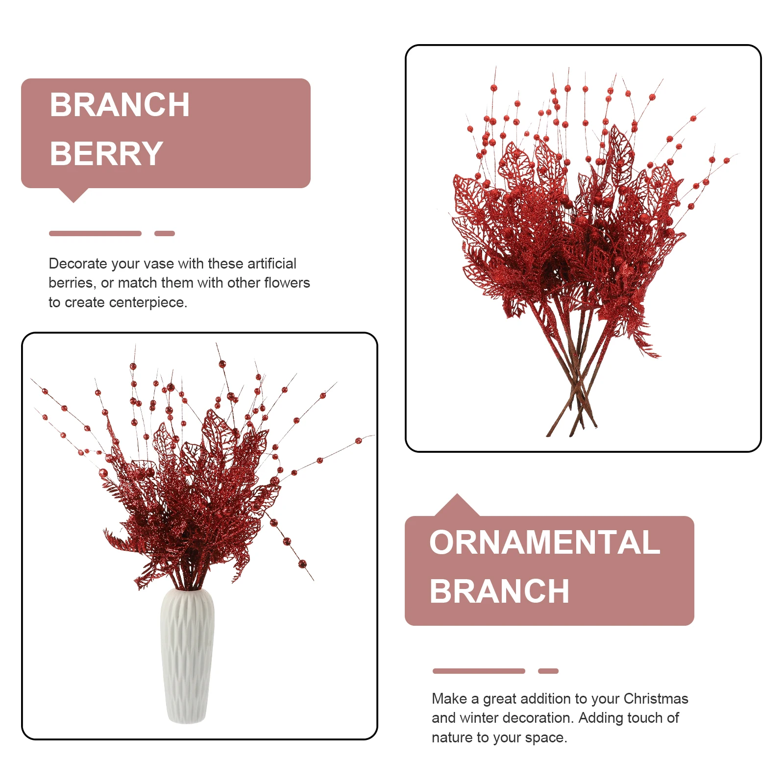 8pcs Glitter Berry Stems Artificial Floral Picks For Christmas Decor New Year'S Decoration Tree Branches Winter Centerpiece Diy
8pcs Glitter Berry Stems Artificial Floral Picks For Christmas Decor New Year'S Decoration Tree Branches Winter Centerpiece Diy