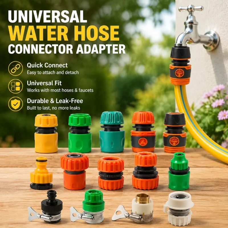 Universal Water Hose Connector Adapter, Quick Connect Faucet Adapter for Garden Hose, Washing Machine, Water Gun Accessories
Universal Water Hose Connector Adapter, Quick Connect Faucet Adapter for Garden Hose, Washing Machine, Water Gun Accessories