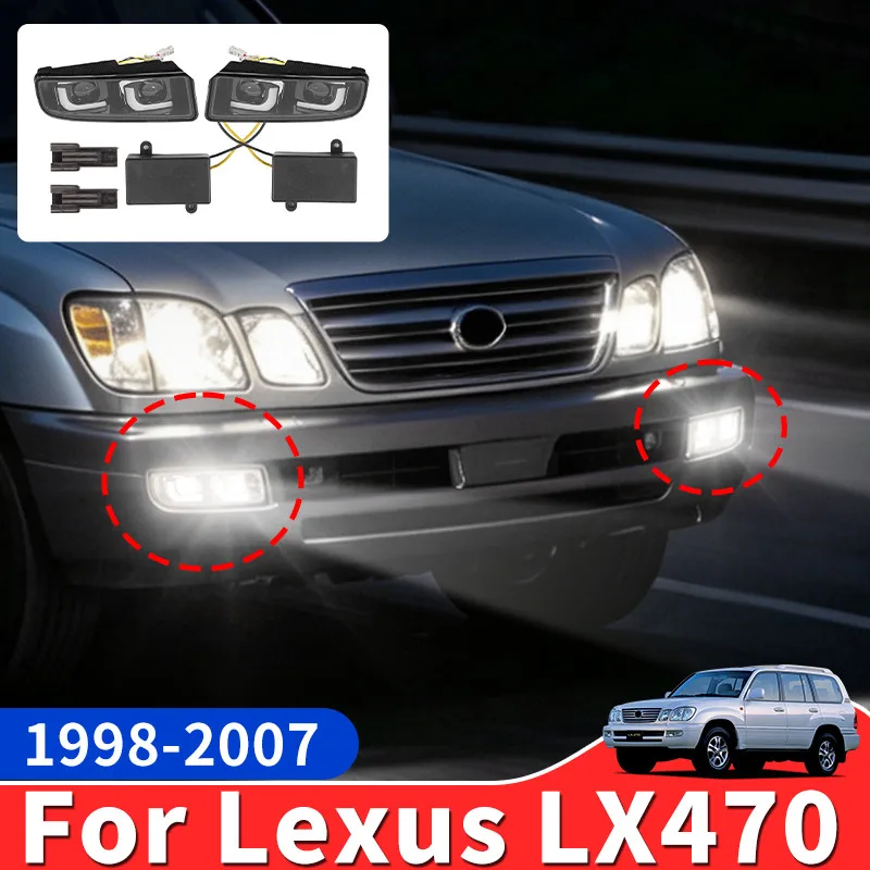 For 1998-2007 Toyota Lexus LX470 LX 470 LED Lens Fog Lights High Brightness Waterproof Exterior Lighting Replacement Accessories
For 1998-2007 Toyota Lexus LX470 LX 470 LED Lens Fog Lights High Brightness Waterproof Exterior Lighting Replacement Accessories