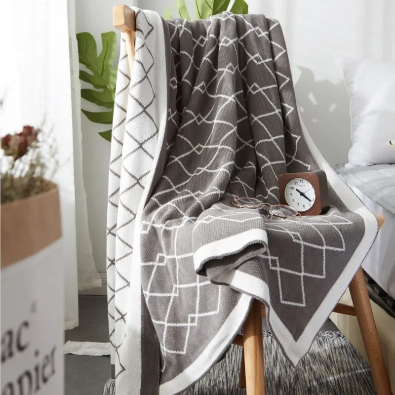 INS Nordic Style Knitted Blanket Luxury Grey White Fashionable Full Cotton Soft Skin Friendly Air Conditioning Camp Cover Quilt
INS Nordic Style Knitted Blanket Luxury Grey White Fashionable Full Cotton Soft Skin Friendly Air Conditioning Camp Cover Quilt