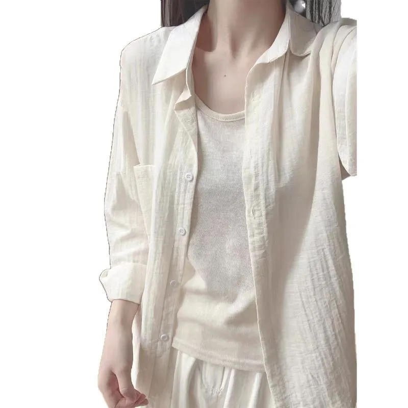 Elegant Gentle Breeze Long Sleeve Lightweight Sun Protection Shirt Women Spring Summer Autumn Loose Top 
Elegant Gentle Breeze Long Sleeve Lightweight Sun Protection Shirt Women Spring Summer Autumn Loose Top