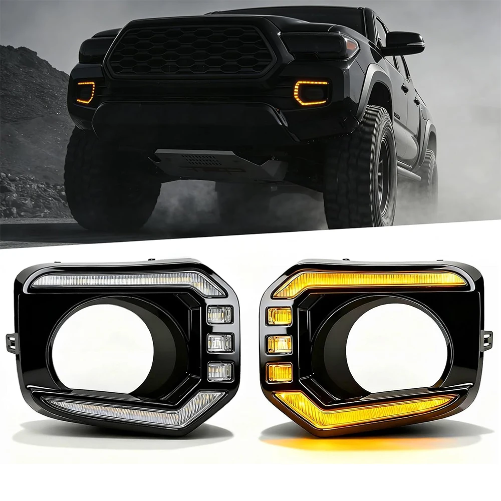 LED Fog Light for Toyota Tacoma 2016-2023 DRL Daytime Running Lights with Amber Turn Signal Light LED Fog Lamps Assembly
LED Fog Light for Toyota Tacoma 2016-2023 DRL Daytime Running Lights with Amber Turn Signal Light LED Fog Lamps Assembly