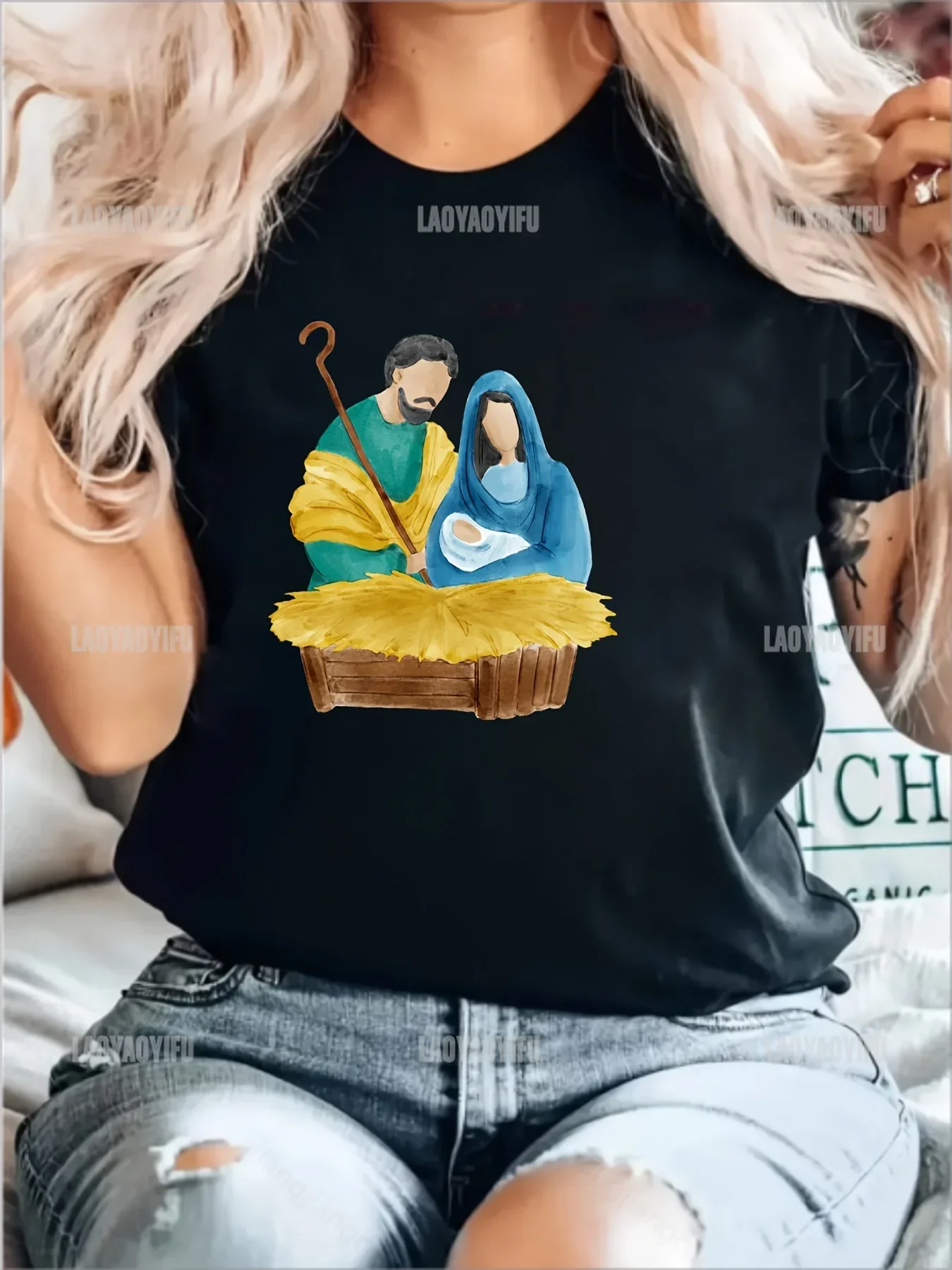 Virgin Mary Jesus Graphic Print T-Shirt Crew Neck Short Sleeve T-Shirt Casual Sport Tops Women's Cotton Clothing
Virgin Mary Jesus Graphic Print T-Shirt Crew Neck Short Sleeve T-Shirt Casual Sport Tops Women's Cotton Clothing