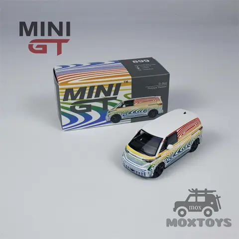 MINI GT 1:64 ID. Buzz Prototype Rainbow LHD Diecast Model Car