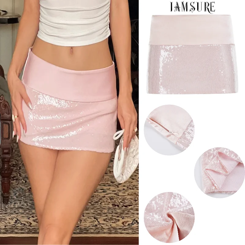 Women's Sweet Pink Sequins Patchwork Satin Skirts Fashion Elastic Fabric Side Zipper Design Straight Knitted Skirt Party Wears
Women's Sweet Pink Sequins Patchwork Satin Skirts Fashion Elastic Fabric Side Zipper Design Straight Knitted Skirt Party Wears