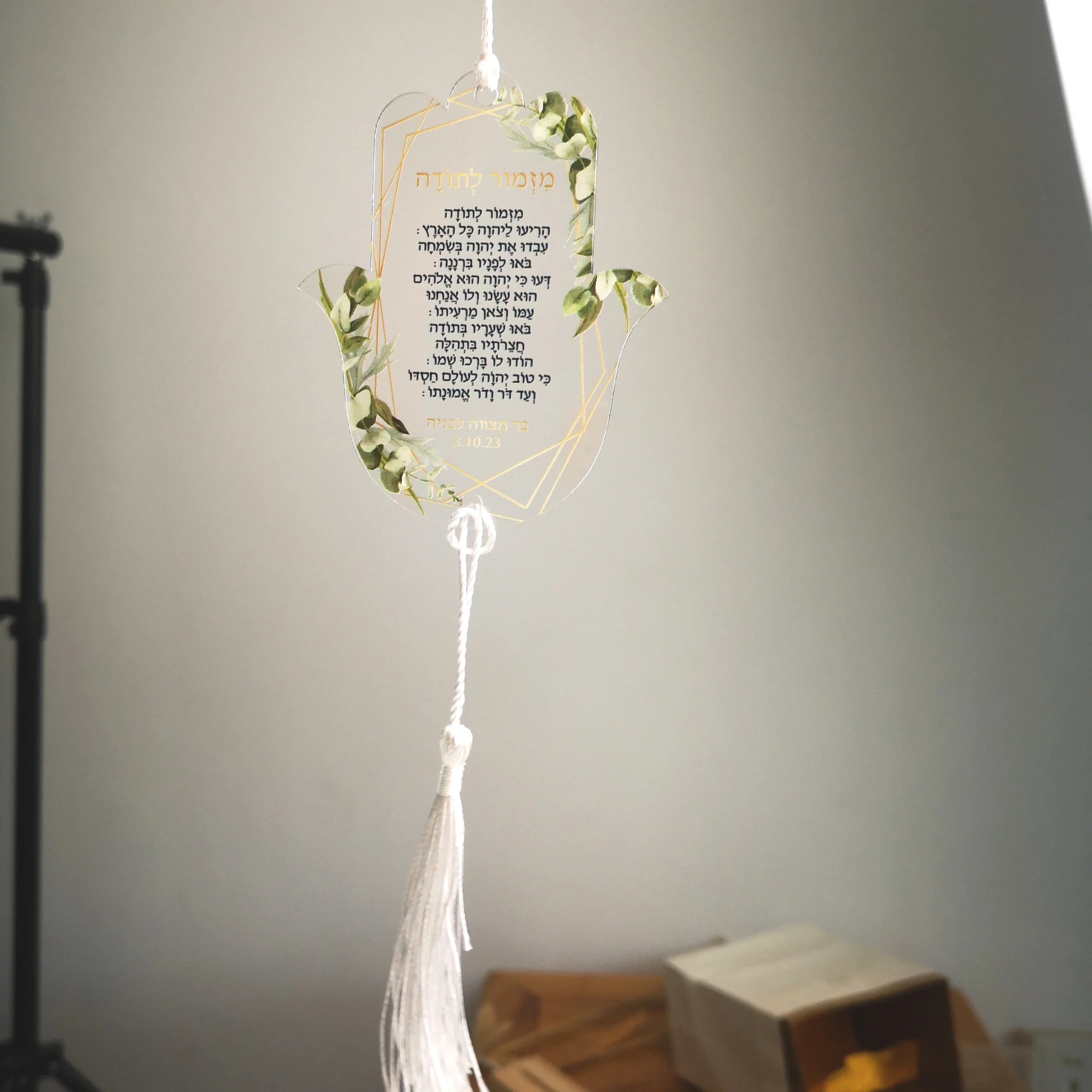 10PCS Bar Mitzvah Acrylic Custom Green Leaves Prayer Cards Hebrew Card Transparent Invitations with Thread
10PCS Bar Mitzvah Acrylic Custom Green Leaves Prayer Cards Hebrew Card Transparent Invitations with Thread