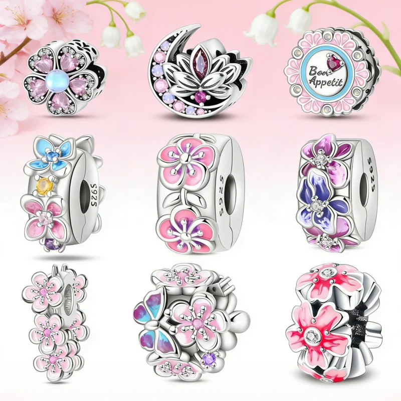 New 925 Sterling Silver Secret Garden Flowers Charms Beads For Women Fit Original Bracelet DIY Birthday Party Jewelry Gifts
New 925 Sterling Silver Secret Garden Flowers Charms Beads For Women Fit Original Bracelet DIY Birthday Party Jewelry Gifts 