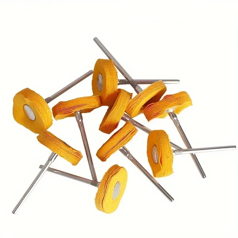 63Pcs 3mm Yellow Polishing Cloth Wheel, Wear-resistant No Lint, for Jewelry Watch Metal Polishing, Rotary Tool Accessory
63Pcs 3mm Yellow Polishing Cloth Wheel, Wear-resistant No Lint, for Jewelry Watch Metal Polishing, Rotary Tool Accessory