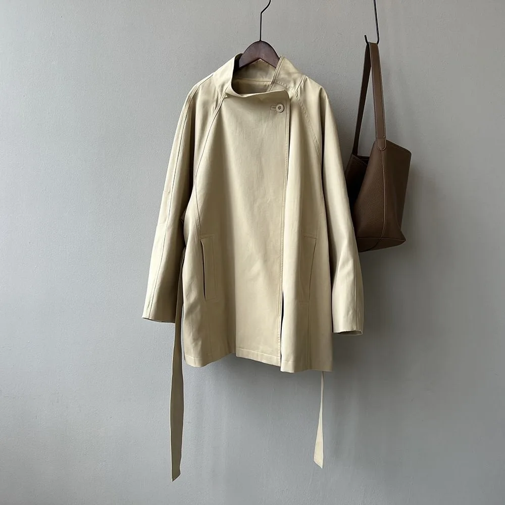 Women's Lace-up Cropped Trench Coat Chic Collar Long Sleeves Lapel Wide Shoulder Windbreaker Jacket Fall Commuting Daily Jackets
Women's Lace-up Cropped Trench Coat Chic Collar Long Sleeves Lapel Wide Shoulder Windbreaker Jacket Fall Commuting Daily Jackets