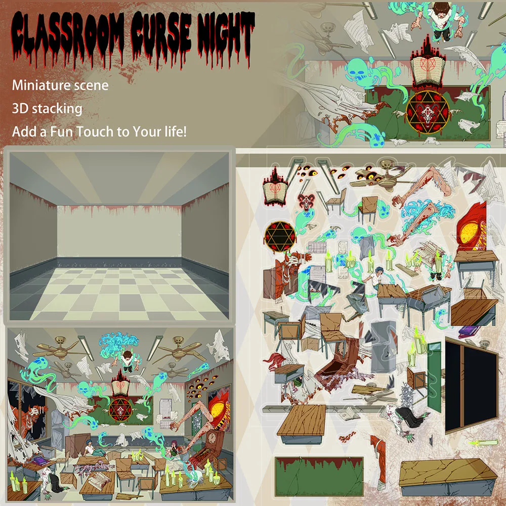 3 шт. классная клиторая ночь миниатюрная сцена наклейка канцелярские украшения интерактивное кафе ручной работы для рельефных игр наклейки 
3 шт. классная клиторая ночь миниатюрная сцена наклейка канцелярские украшения интерактивное кафе ручной работы для рельефных игр наклейки