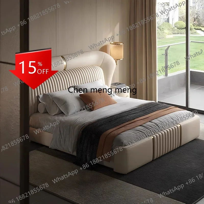 Q181 Luxury Modern Bed Bedroom King Size Headboards Double Massage Bed Princess Sleeping Platform Letto Matrimoniale Salon Furni
Q181 Luxury Modern Bed Bedroom King Size Headboards Double Massage Bed Princess Sleeping Platform Letto Matrimoniale Salon Furni
