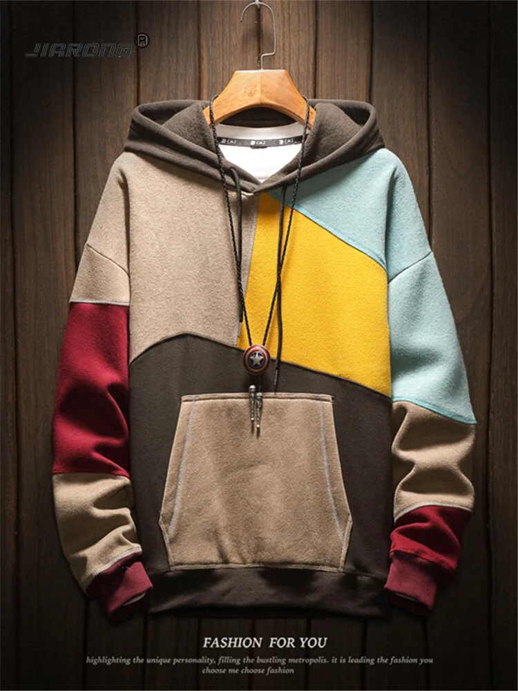 Pullover color matching sweater men's spring and autumn hooded top new teen splicing men's jacket trendy loose casual versatile
Pullover color matching sweater men's spring and autumn hooded top new teen splicing men's jacket trendy loose casual versatile