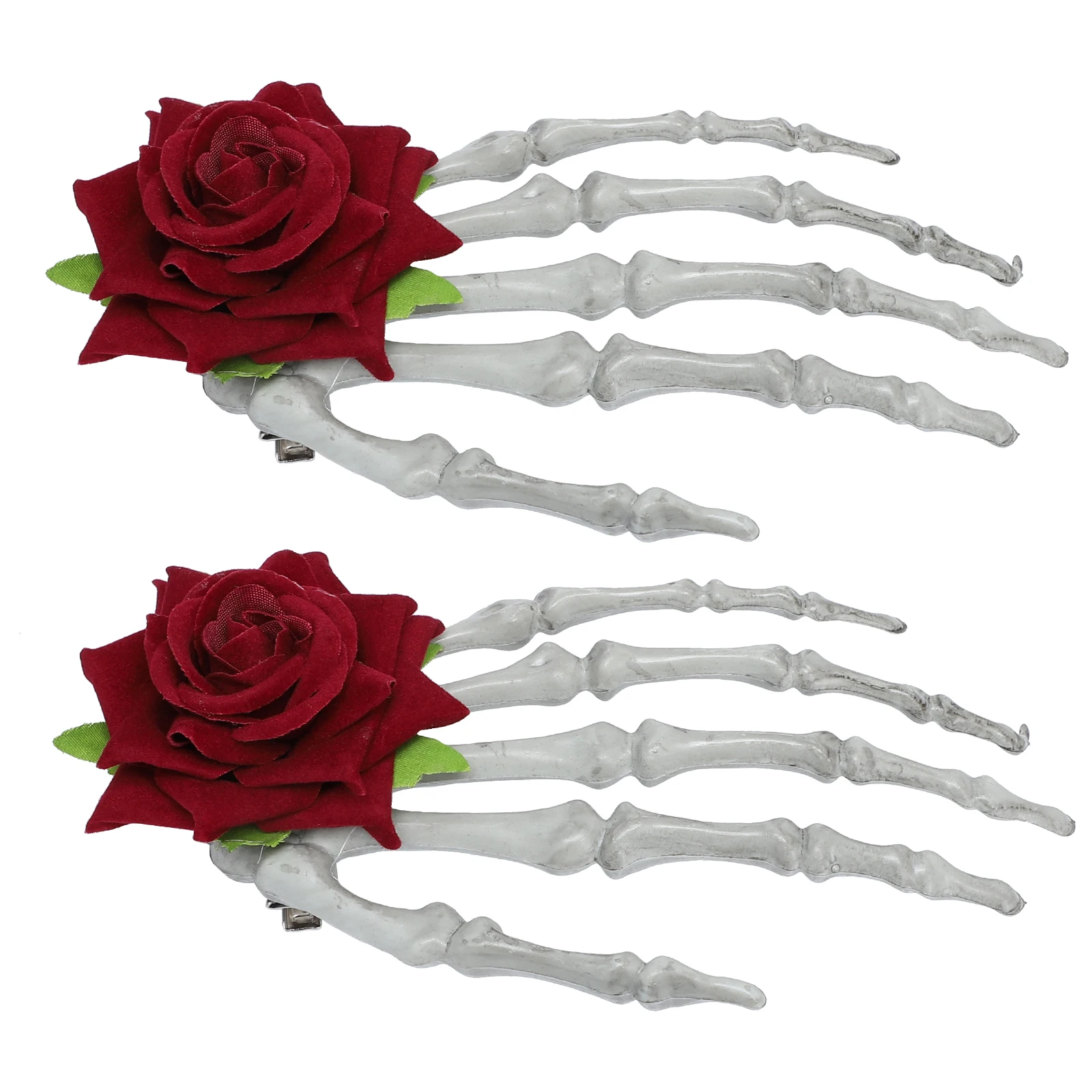 2 Pcs Rose Hair Clips Large Buckle Hoop Hand Bone Barrette Halloween Costume Party Accessories Photography Props
2 Pcs Rose Hair Clips Large Buckle Hoop Hand Bone Barrette Halloween Costume Party Accessories Photography Props