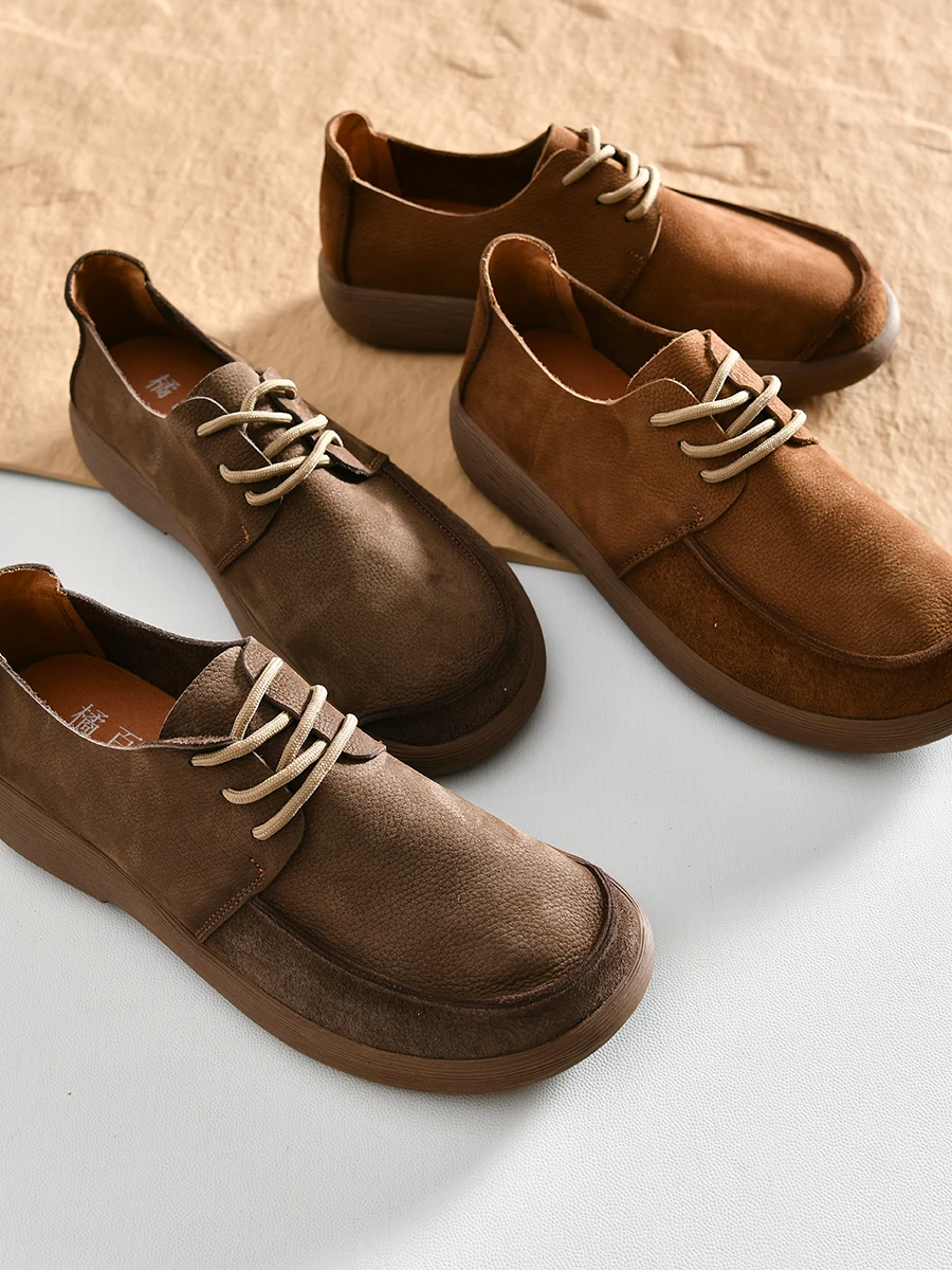 Comfortable Breathable Vintage Lace-Up Casual Leather Shoes Soft Top Layer Cowhide Men's Footwear Lightweight Rubber Sole
Comfortable Breathable Vintage Lace-Up Casual Leather Shoes Soft Top Layer Cowhide Men's Footwear Lightweight Rubber Sole