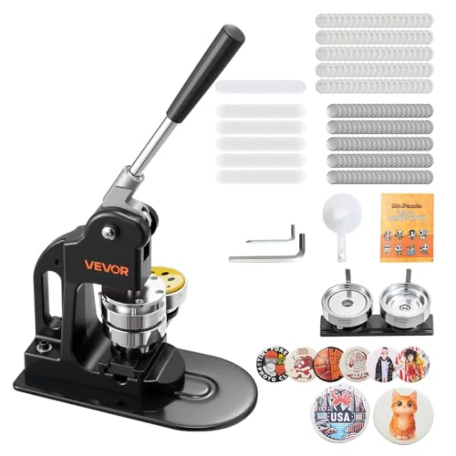 Button Maker Machine, 2.25 in, Pin Maker Machine with 500pcs Button Parts, Circle Cutter, Hex Wrenches and Magic Book, Ergonomi
Button Maker Machine, 2.25 in, Pin Maker Machine with 500pcs Button Parts, Circle Cutter, Hex Wrenches and Magic Book, Ergonomi
