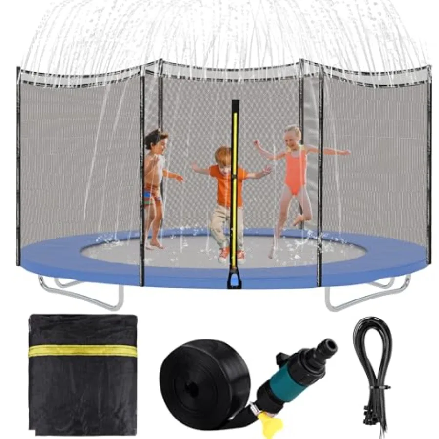 Round Frame Trampoline Net Replacement with Sprinkler Weather-Resistant Polyethylene Black 14Ft Safety Enclosure for Outdoor Us
Round Frame Trampoline Net Replacement with Sprinkler Weather-Resistant Polyethylene Black 14Ft Safety Enclosure for Outdoor Us