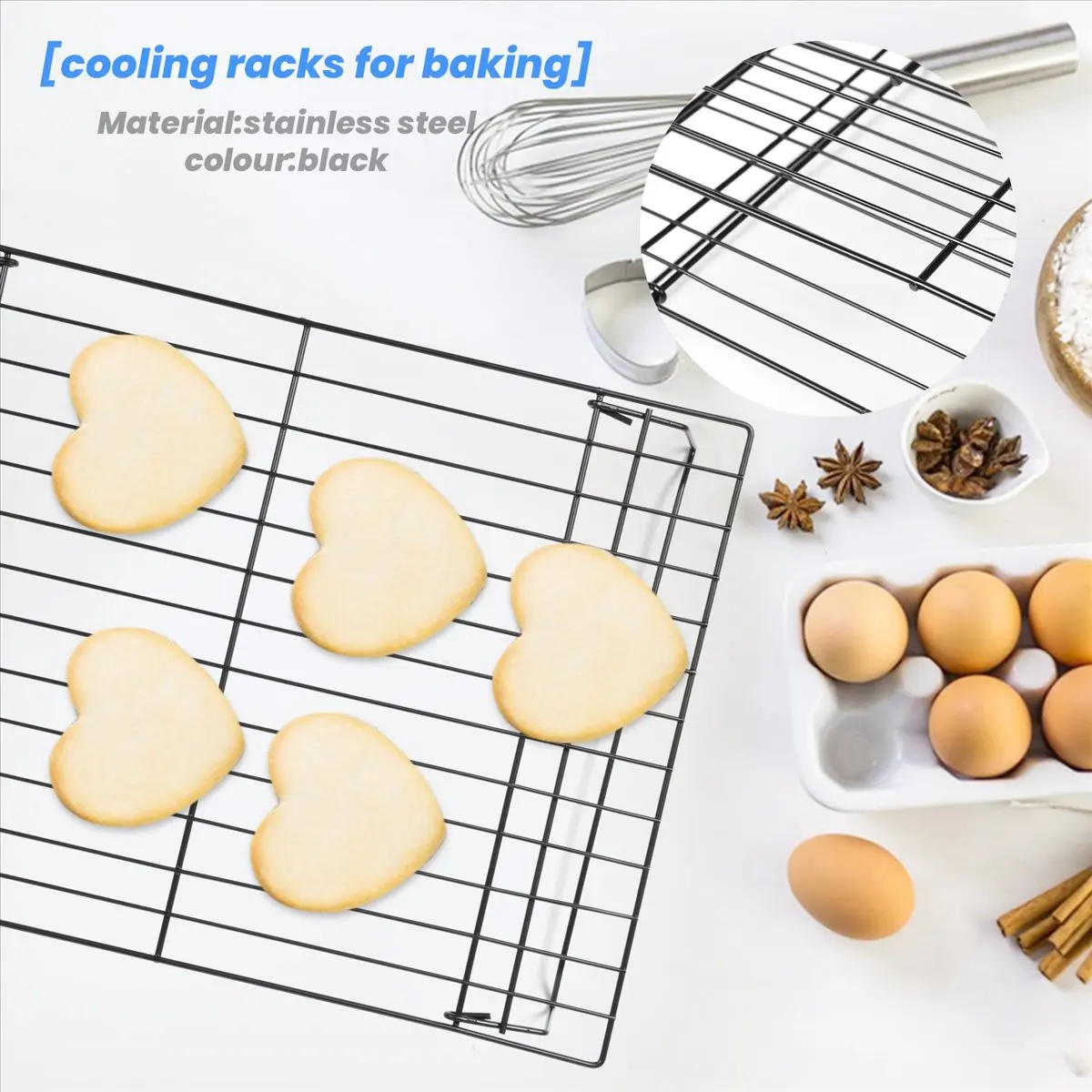 AIMA 3 Layers Stackable Cooling Rack Metal Cake Cookie Biscuits Bread Cooling Rack Net Mat Holder Dry Cooler for Cooking
AIMA 3 Layers Stackable Cooling Rack Metal Cake Cookie Biscuits Bread Cooling Rack Net Mat Holder Dry Cooler for Cooking
