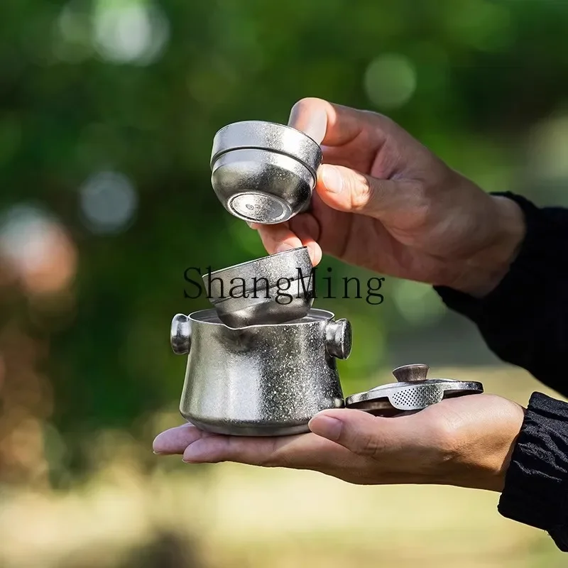 CL pure titanium travel tea set, Kuaike cup, one cup of portable brewing tea pot, household outdoor one-person
CL pure titanium travel tea set, Kuaike cup, one cup of portable brewing tea pot, household outdoor one-person