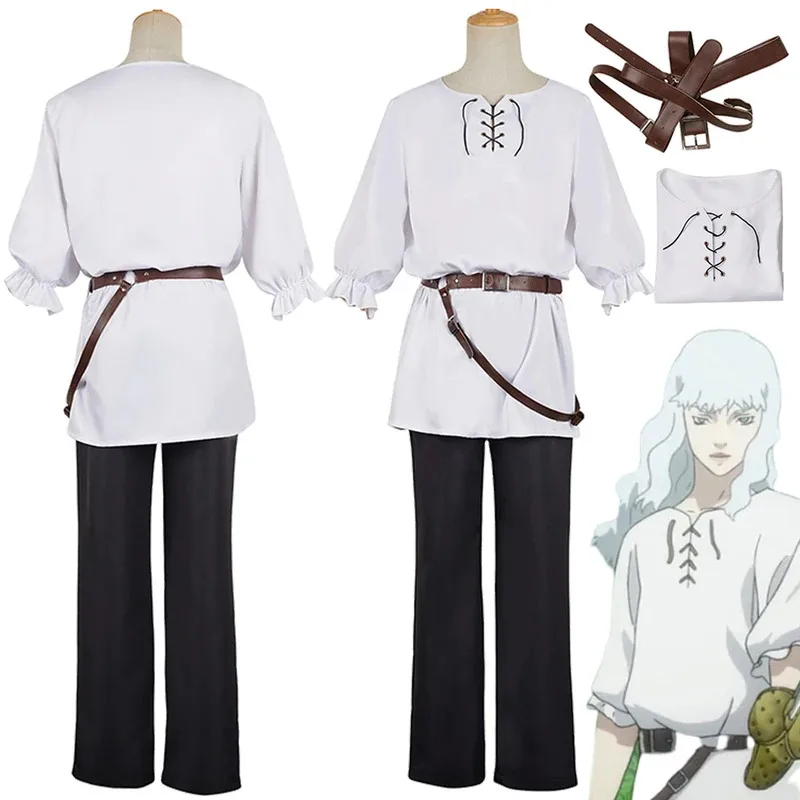 Anime Berserker Griffith Cosplay Adult Costume White Shirts Top Belt Pants Full Set Women Men Disguise Halloween Carnival Suit
Anime Berserker Griffith Cosplay Adult Costume White Shirts Top Belt Pants Full Set Women Men Disguise Halloween Carnival Suit