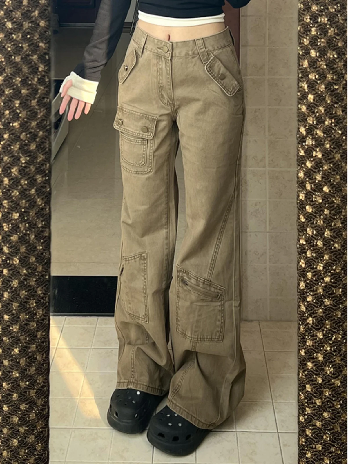 Extended Khaki Workwear Pants Women's Bootcut Jeans High Waist Slimming Spring Autumn New Sle Casual Waed Denim Jeans
Extended Khaki Workwear Pants Women's Bootcut Jeans High Waist Slimming Spring Autumn New Sle Casual Waed Denim Jeans
