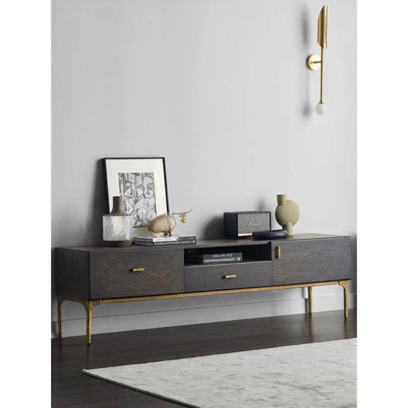 Nordic industrial style retro smoky color TV cabinet living room small apartment light luxury post-modern solid wood audio-visua
Nordic industrial style retro smoky color TV cabinet living room small apartment light luxury post-modern solid wood audio-visua