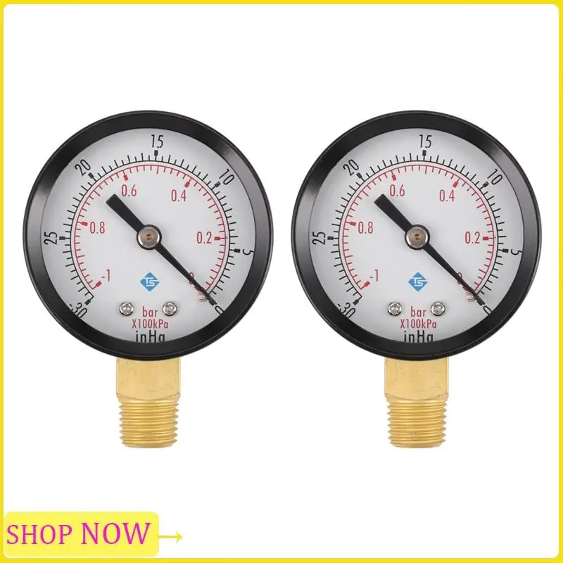 Especial 2X Pressure Gauge - 0 - -30Inhg 0 - -1 Bar Mini Dial Air Pressure Gauge Barometer Meters Vacuum Gauge Black
Especial 2X Pressure Gauge - 0 - -30Inhg 0 - -1 Bar Mini Dial Air Pressure Gauge Barometer Meters Vacuum Gauge Black
