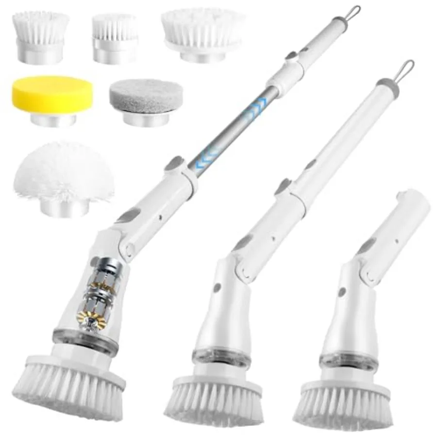 Electric Spin Scrubber, 8 in 1 LED Electric Scrubber for Cleaning, 90 Mins Long Runtime IPX6 Waterproof and 52" Extendable Hand
Electric Spin Scrubber, 8 in 1 LED Electric Scrubber for Cleaning, 90 Mins Long Runtime IPX6 Waterproof and 52" Extendable Hand
