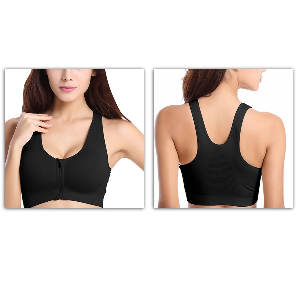 Women's Size Xl Front Zipper Wirefree Sports Bra Gray Padded Shockproof Gym Fitness Top for Running Yoga Push Up Support Bra
Women's Size Xl Front Zipper Wirefree Sports Bra Gray Padded Shockproof Gym Fitness Top for Running Yoga Push Up Support Bra