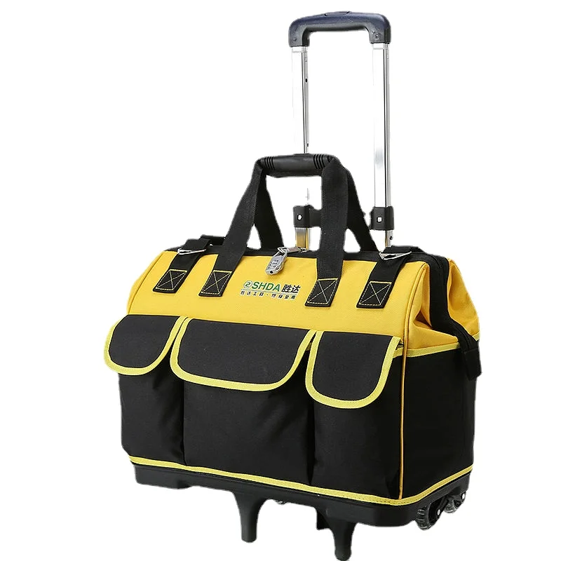 2023 Canvas Large-capacity Carpenter Electrician Hardware Storage Multi-function Plastic Bottom Pull Rod Tool Box with Wheels
2023 Canvas Large-capacity Carpenter Electrician Hardware Storage Multi-function Plastic Bottom Pull Rod Tool Box with Wheels