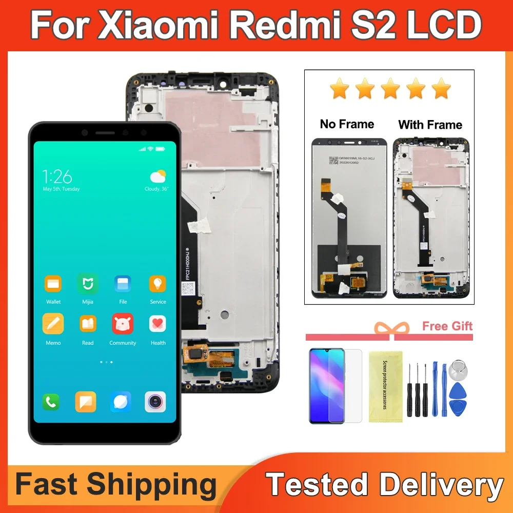 5.99 inch LCD display for Xiaomi Redmi S2 Touch screen Digitizer Assembly 1440*720 Frame with Free Tempered Glass and Tools
5.99 inch LCD display for Xiaomi Redmi S2 Touch screen Digitizer Assembly 1440*720 Frame with Free Tempered Glass and Tools