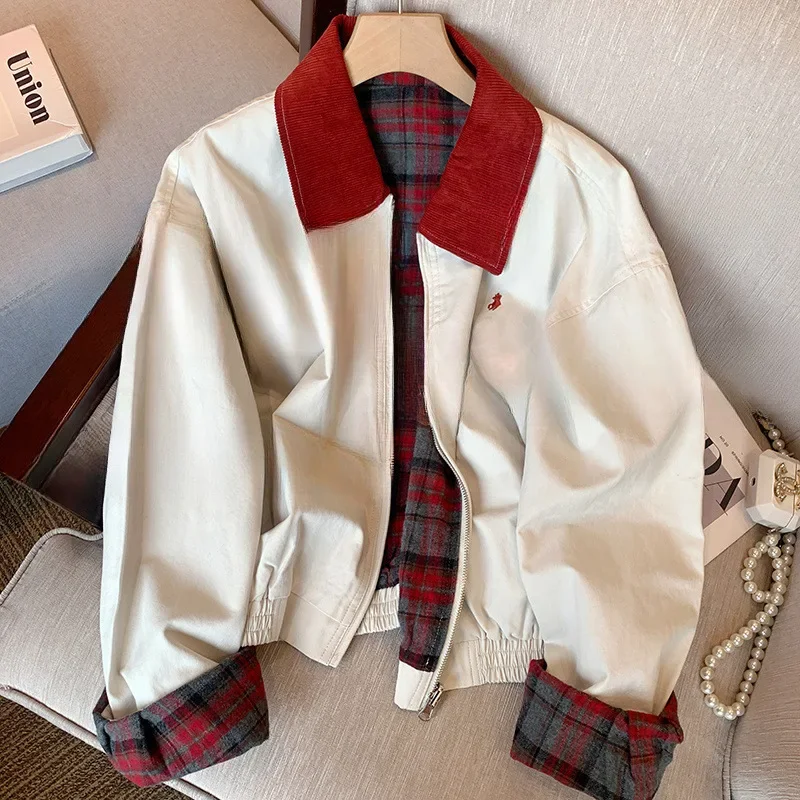 Retro Embroidered Collar Jacket for Women Autumn New Style Loose Casual Short Sweet Tops Trendy Fashion Outerwear
Retro Embroidered Collar Jacket for Women Autumn New Style Loose Casual Short Sweet Tops Trendy Fashion Outerwear
