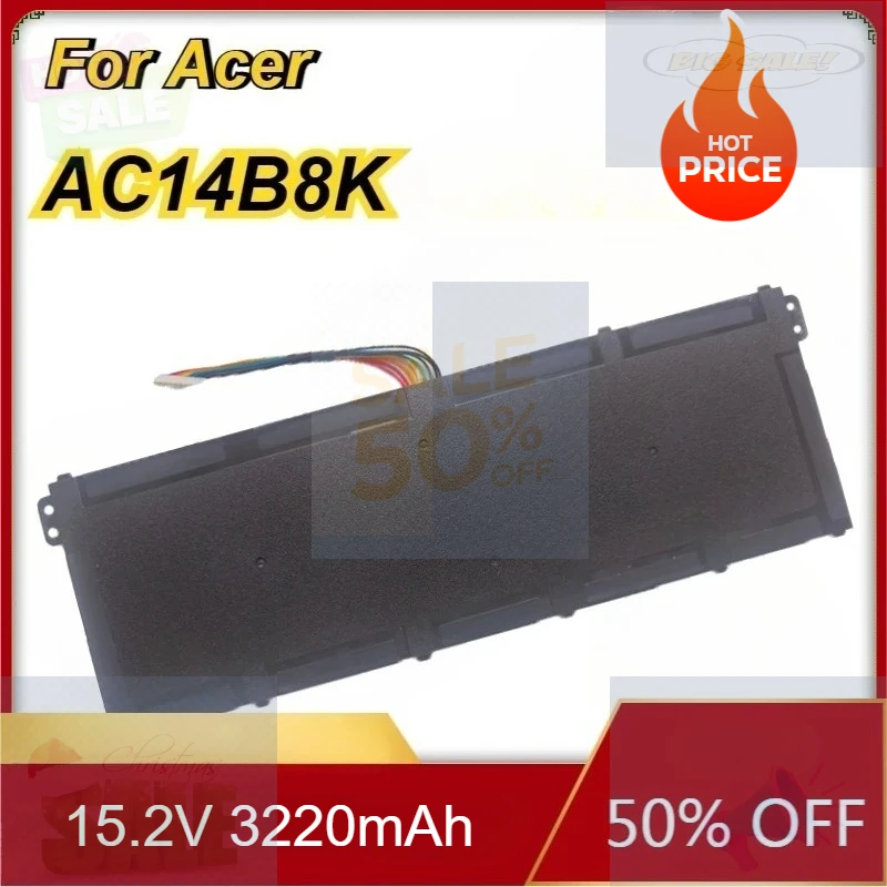 Аккумулятор AC14B8K для Acer Aspire R5-571T R5-571TG S14 CB3-511 Swift 3 3S F314-51 E5-77 SF314-51 R 11 R3-131T S14 V3-371 AC14B3K
Аккумулятор AC14B8K для Acer Aspire R5-571T R5-571TG S14 CB3-511 Swift 3 3S F314-51 E5-77 SF314-51 R 11 R3-131T S14 V3-371 AC14B3K