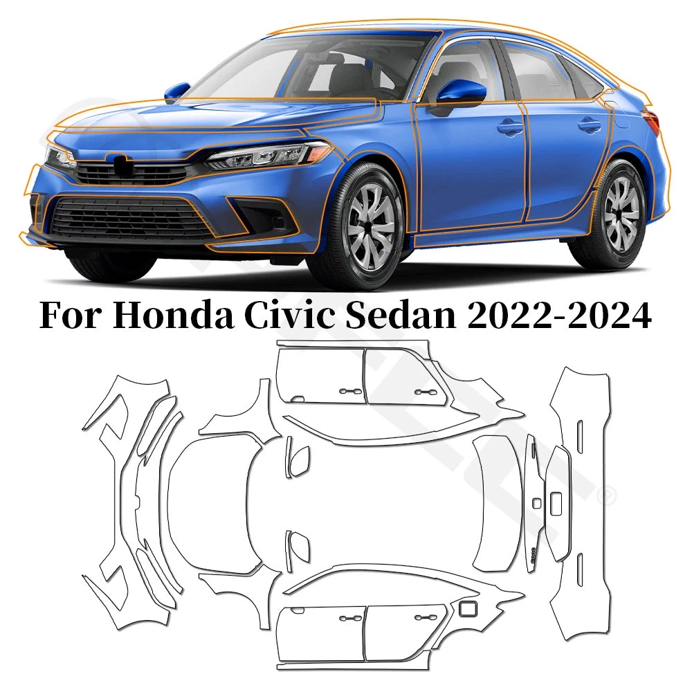 Прозрачная защитная пленка из ТПУ для Honda Civic Sedan 2022-2024, бюстгальтер для кузова автомобиля, прозрачная наклейка из полипропилена с защитой от царапин, аксессуары
Прозрачная защитная пленка из ТПУ для Honda Civic Sedan 2022-2024, бюстгальтер для кузова автомобиля, прозрачная наклейка из полипропилена с защитой от царапин, аксессуары